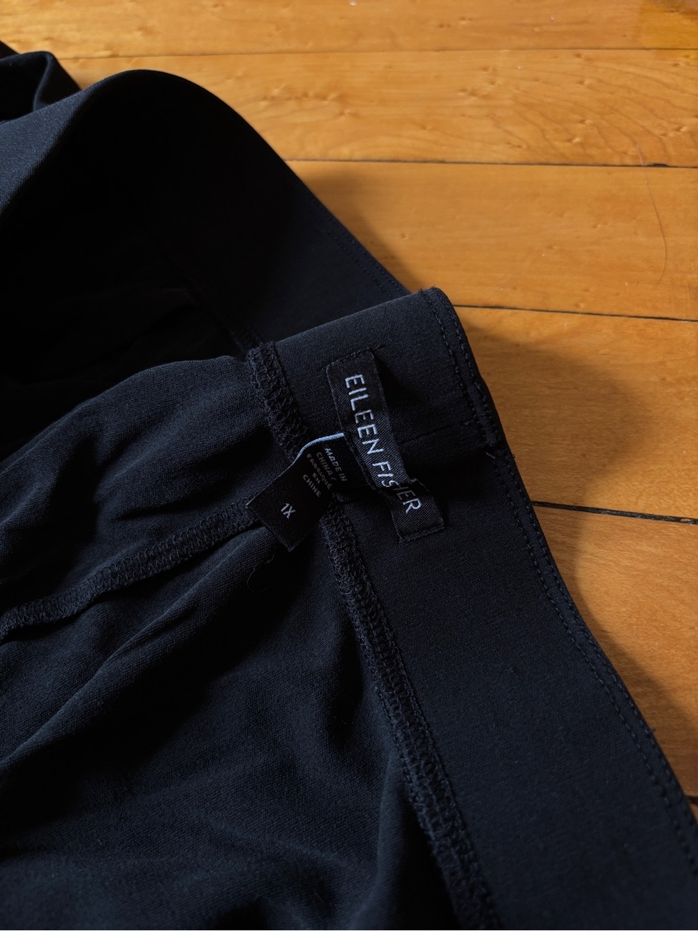 EUC Eileen Fisher Flowy Slit Hem Wide-Leg Ankle Pants in Black | Women’s Plus 1X - Picture 2 of 16